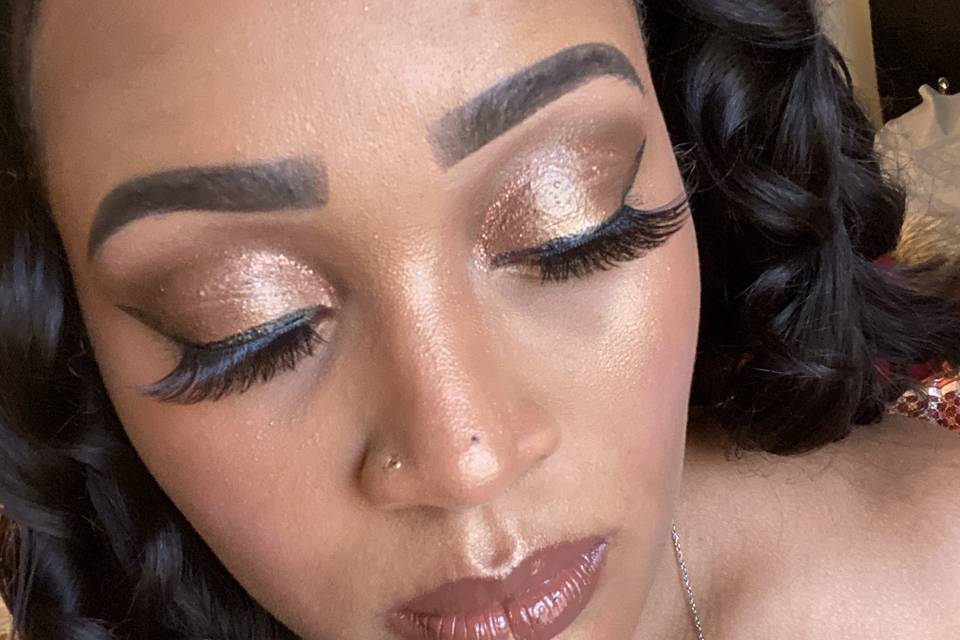 Wedding guest makeup