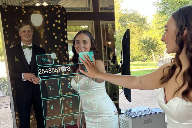Bride inputting phone number