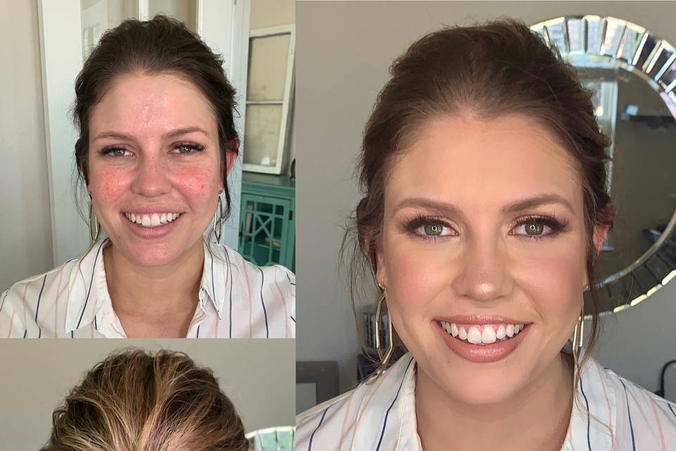 Bridal trial before and after