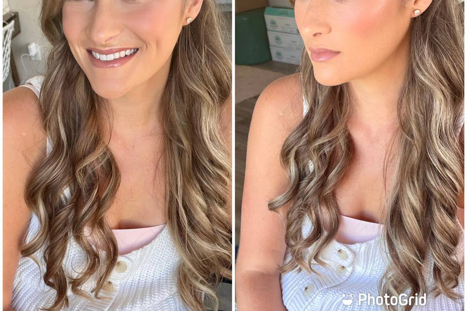 Airbrush makeup and hair trial