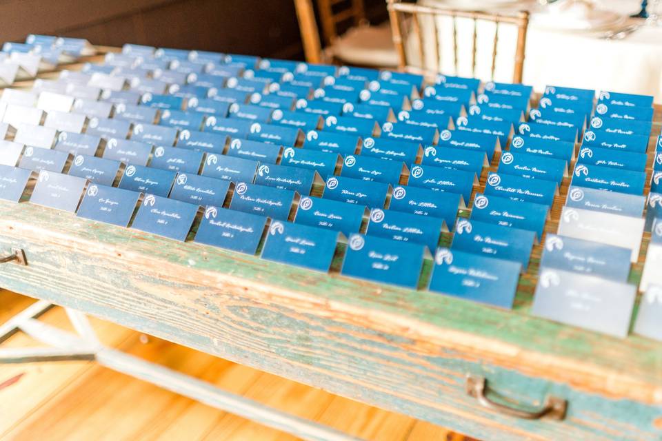 Escort card table