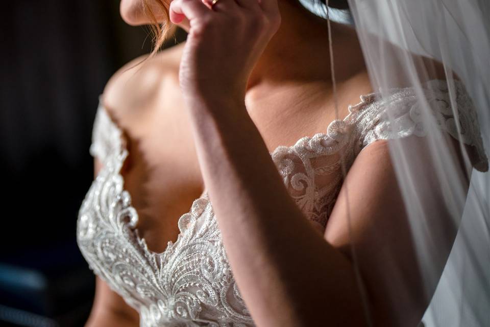 Bride getting ready