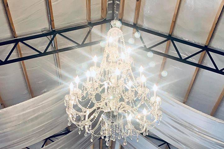 Chandeliers and a wedding