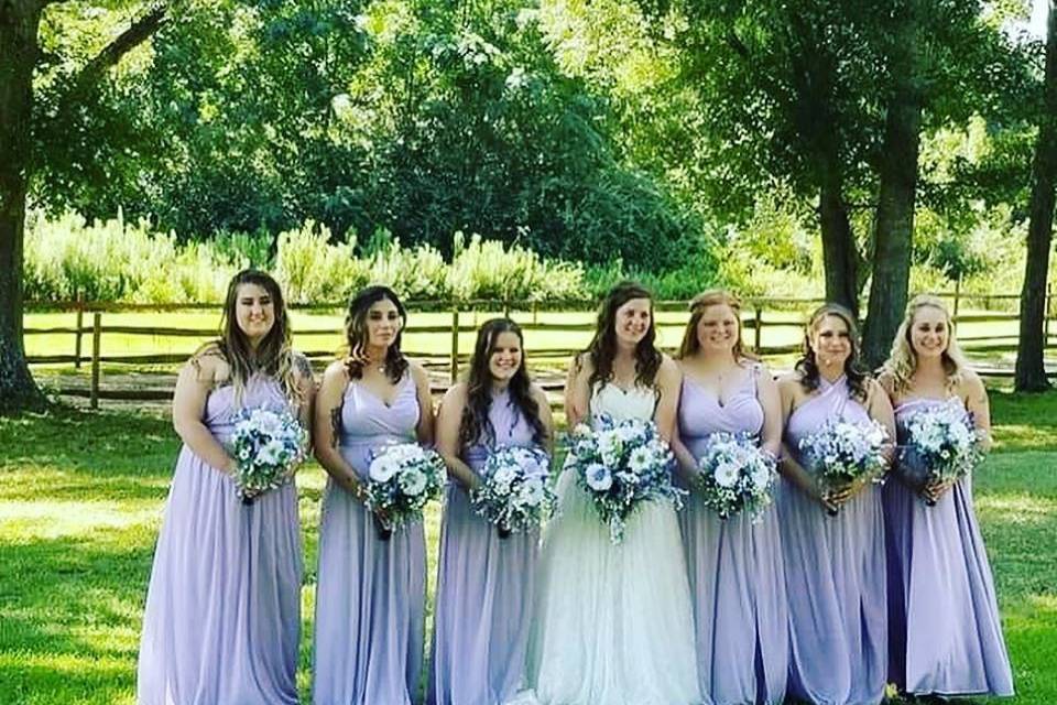A Bride and her Bridesmaids