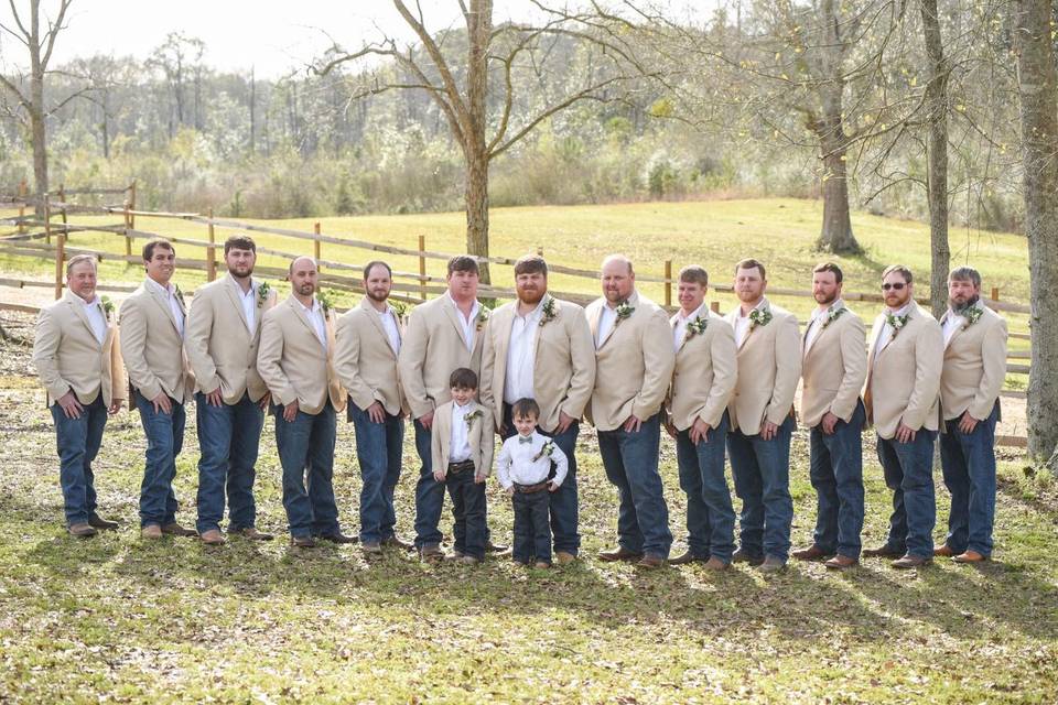 The groom and  groomsmen