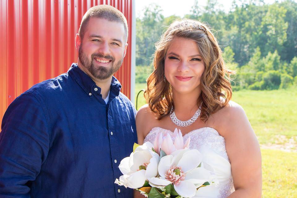 The happy bride and groom