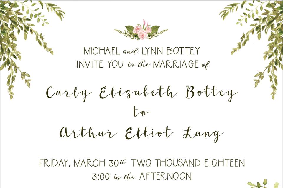 Invitation front