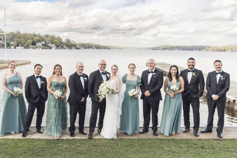 Wedding Party on The Lake