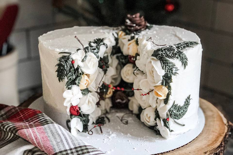 After half a century, the wedding cake looks as good as the happy couple