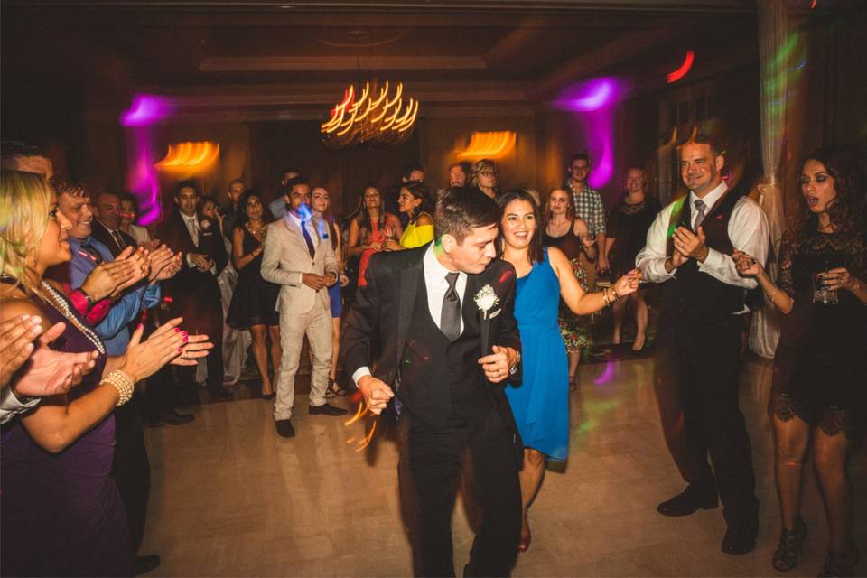 Groom dancing