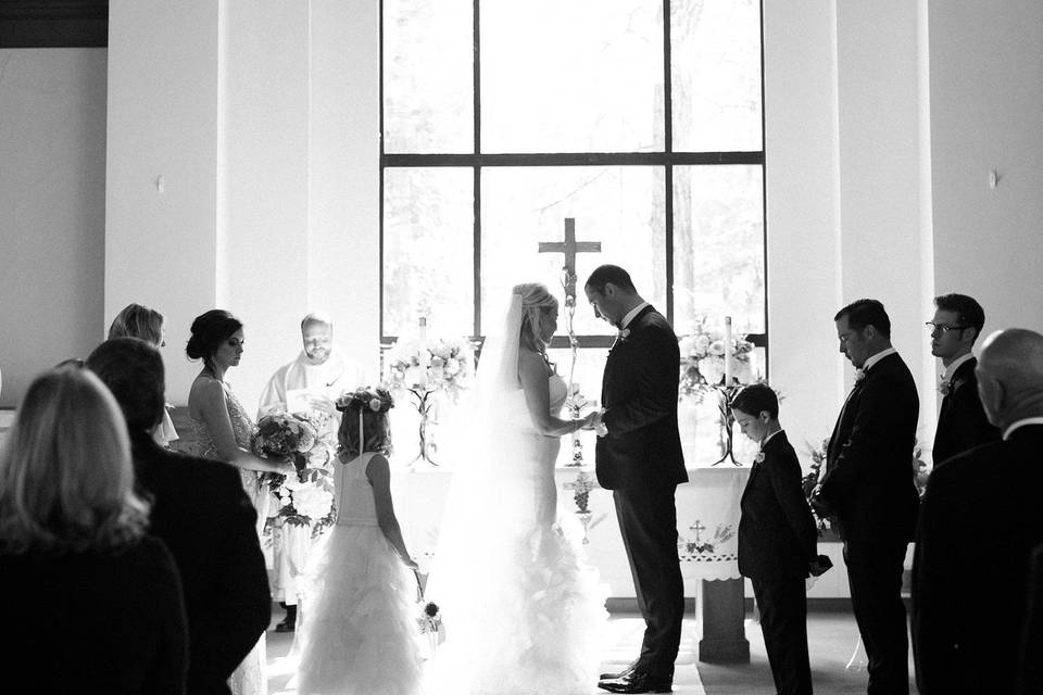 Indoor wedding ceremony