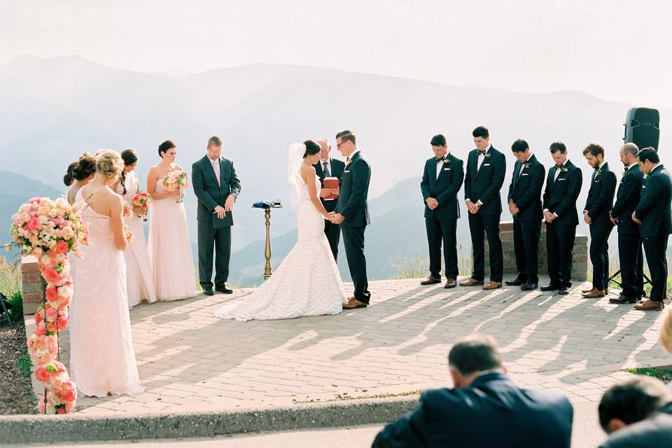 Outdoor wedding ceremony