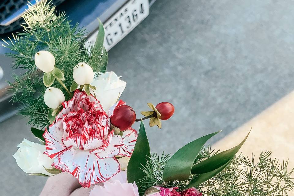 Boutonnière and corsage by Erin