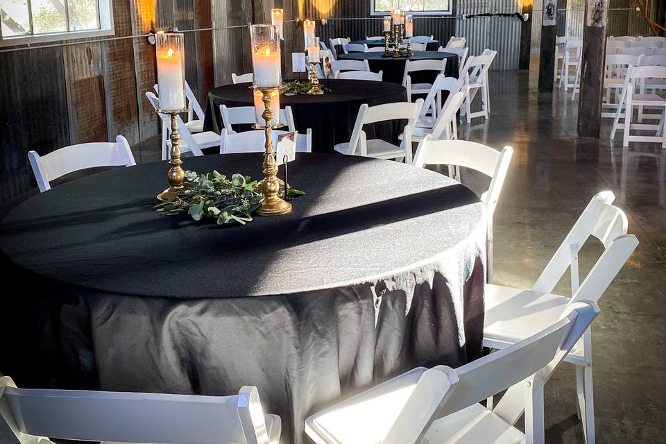 Rehearsal dinner set-up