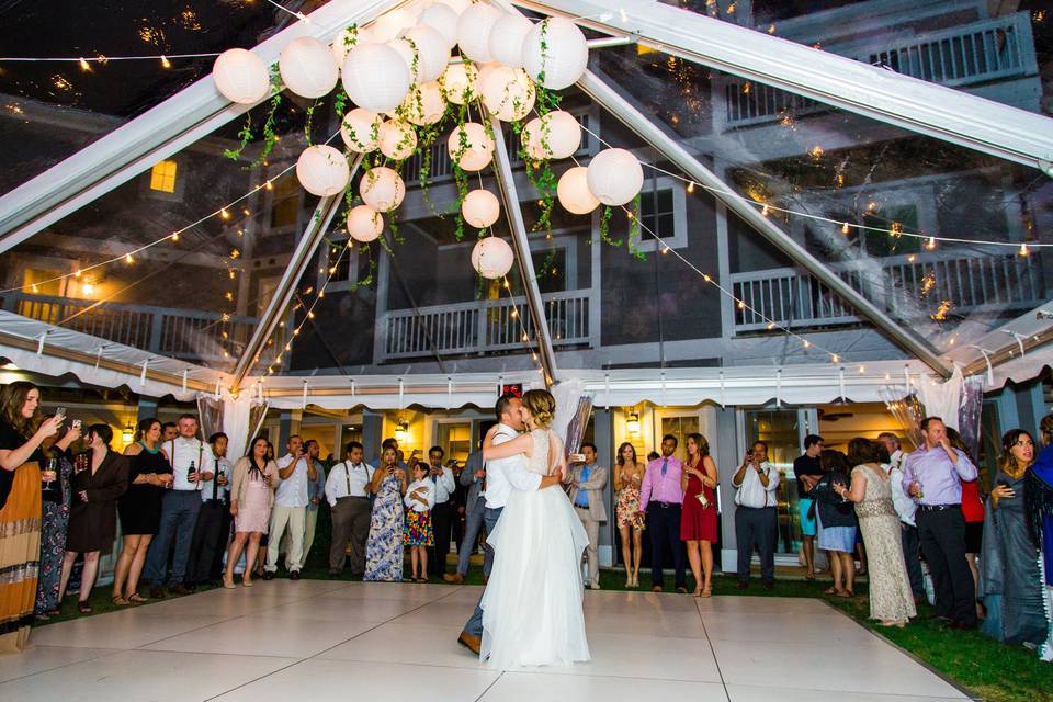 The Black Stallion | OBX WeddingPhotography: Maite PhotographyCoordination: The Proper SettingDecor: Bells & WhistlesMusic: DJ BruceCaterer: Ocean BoulevardDessert: Just DessertsRentals: Ocean Atlantic Rentals, I Do OBX ChairsHair & Makeup: Lovies Salon & Spa