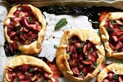 Strawberry rose water galette