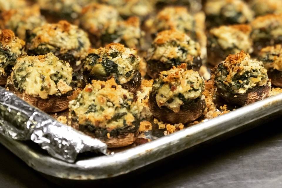 Artichoke stuffed mushrooms