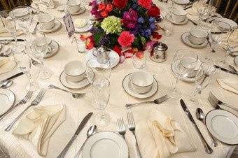 table setup with centerpiece