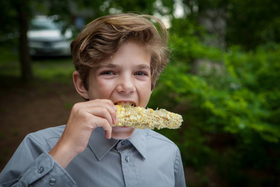 Chowing down, Clam Bake