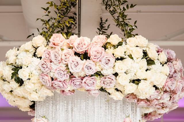 Floral Chandelier in Ballroom