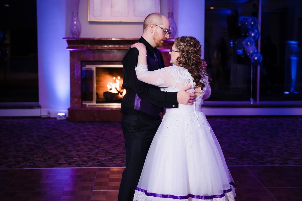 A First Dance by the Fireplace
