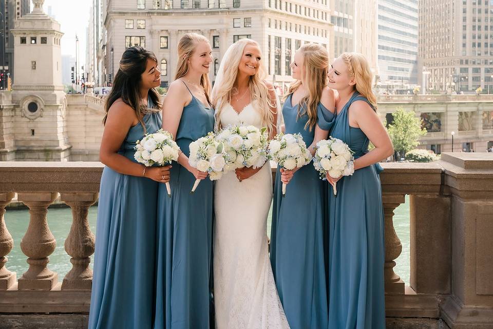Smiles With the Bridesmaids