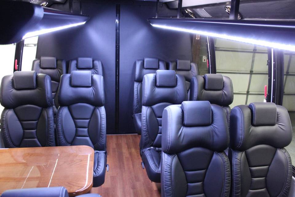 14 passenger minibus interior