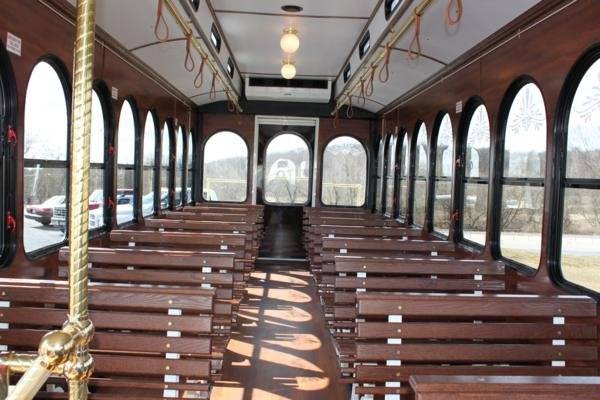 Inside of the trolley