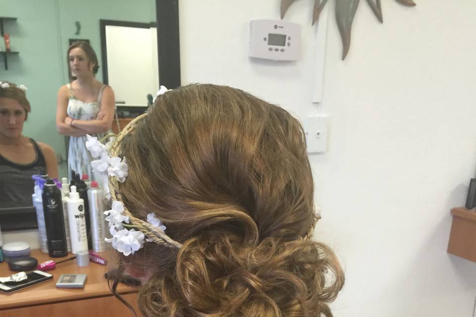 Bride's hair