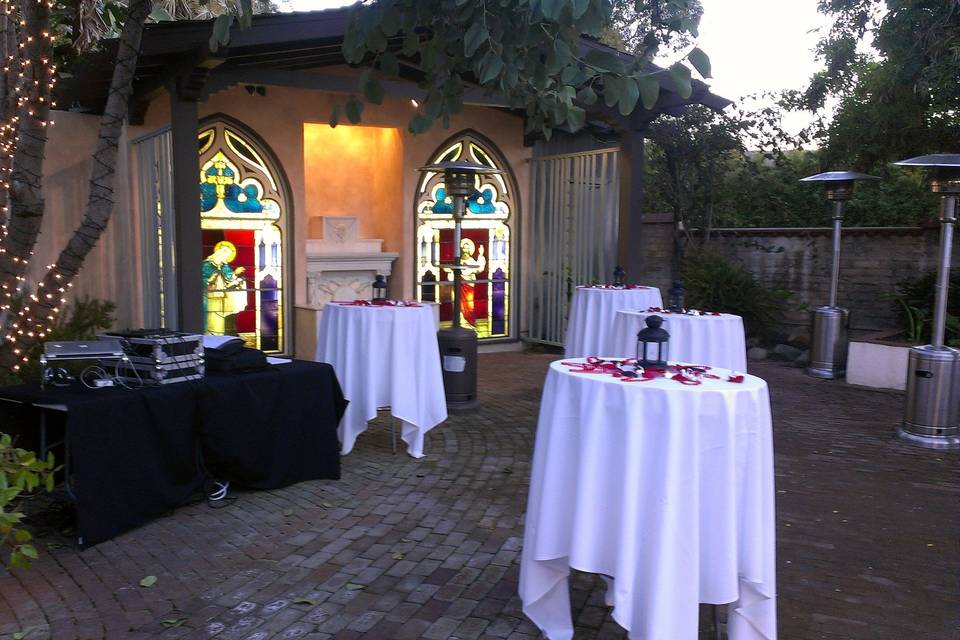 Outdoor wedding set-up