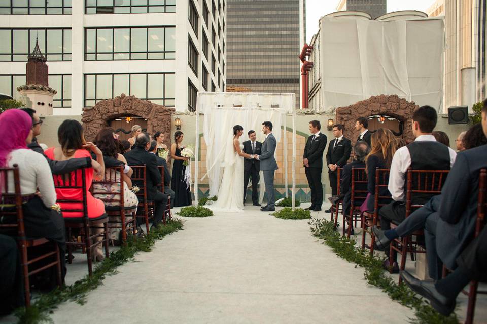 City outdoor wedding
