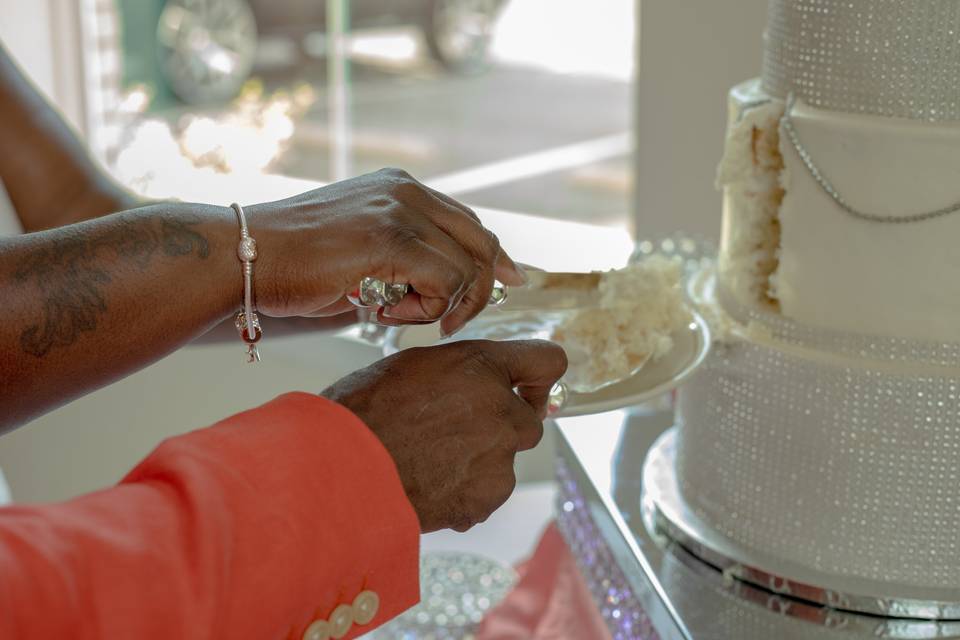 Cutting the cake