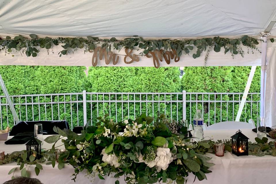 Eucalyptus Head Table