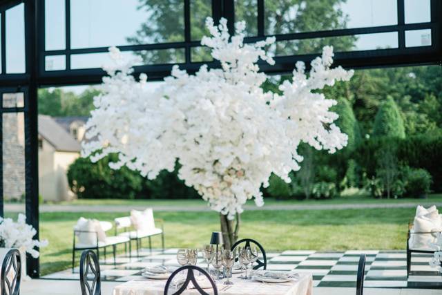 Modern tented wedding