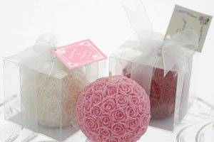 Rose Ball Candle in Gift Box with Matching Bow and Tag- Item # KA20076na...Rose ball candles are made up of tiny rose buds.