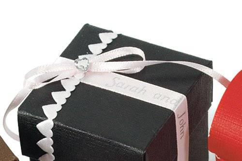 Black Wedding Favor Boxes (Set fo 10) - WS6103