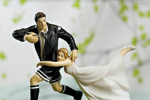 A Love Match Rugby Sport Cake Topper -WS9016...For sports fanatics