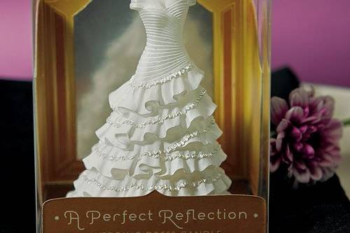 A Perfect Reflection - Wedding Dress Mini Candle (Pack of 6) #WS8954