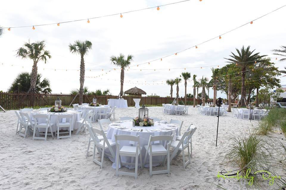 Sunset sand garden wedding