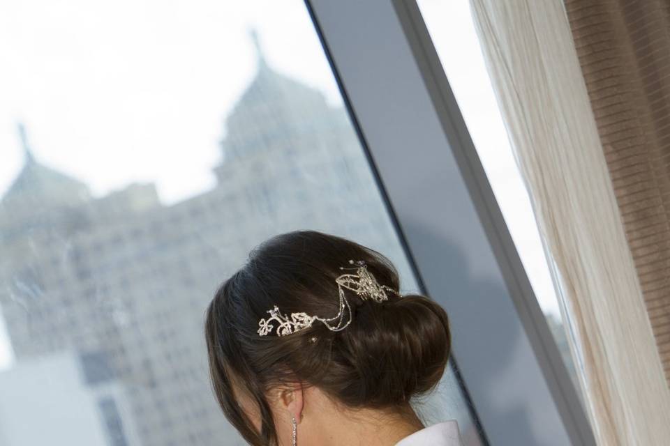 Bride low updo