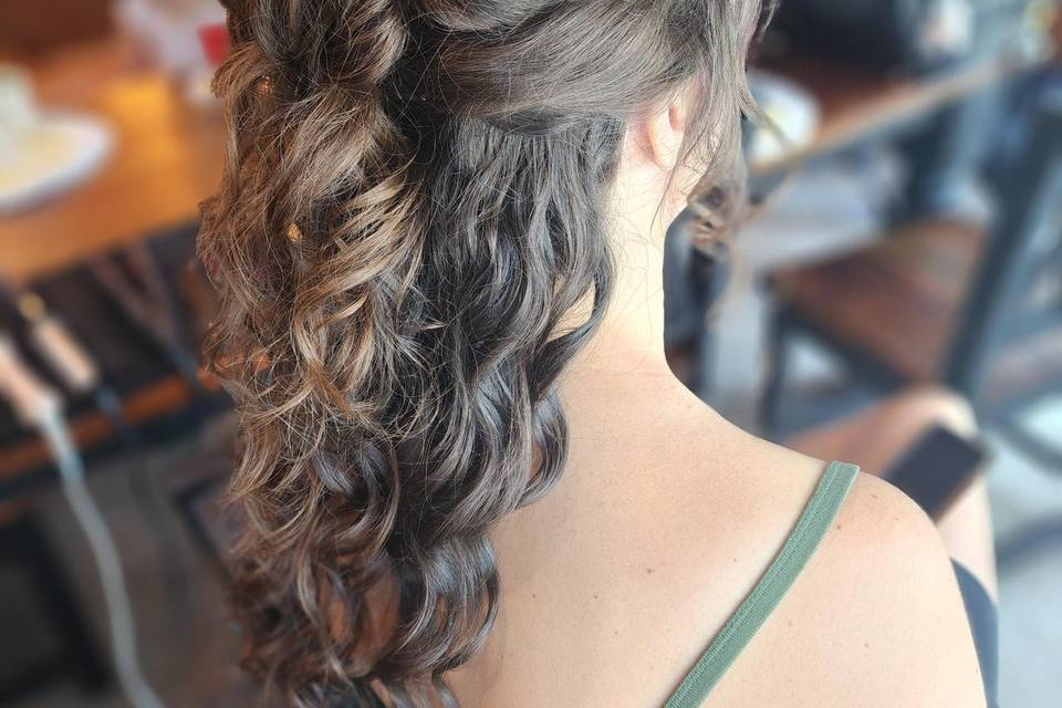 Textured half up half down