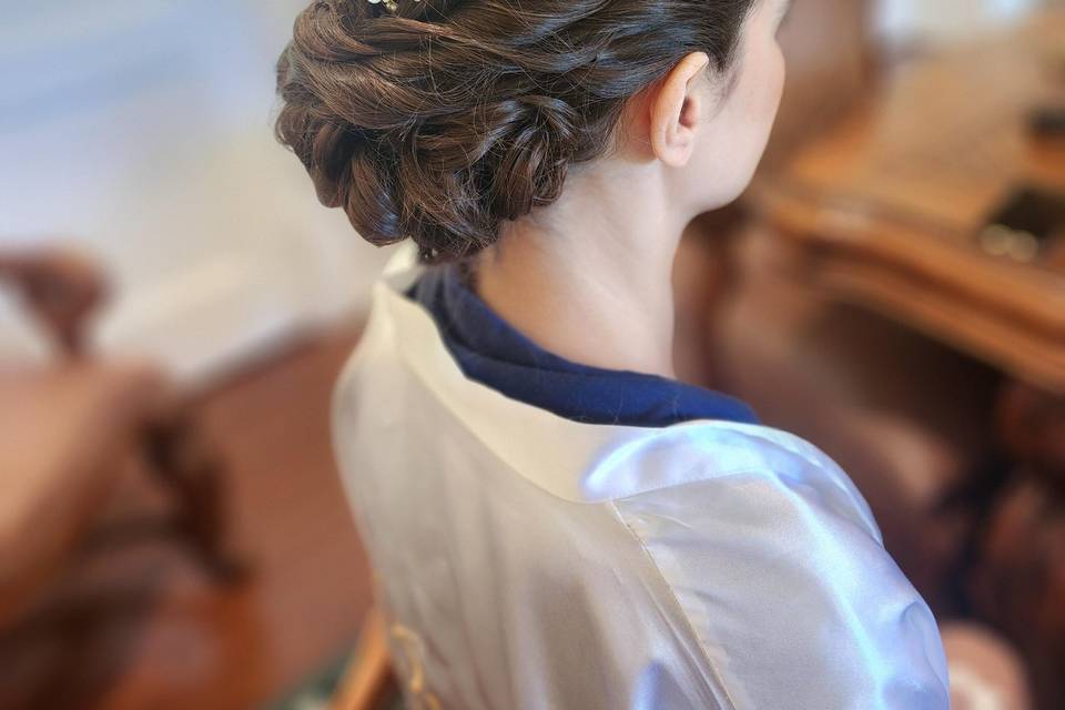 Bride low updo