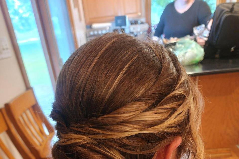 Twisted low bun