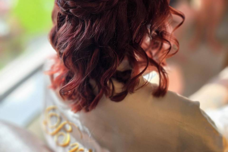 Bride half up half down