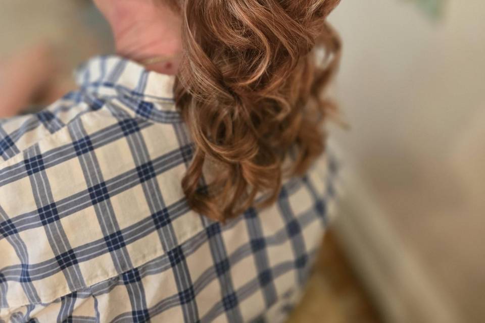 Textured half up half down
