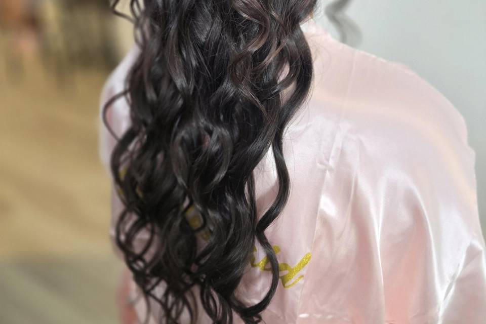 Side swept half up half down