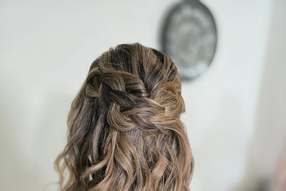 Braided half up half down