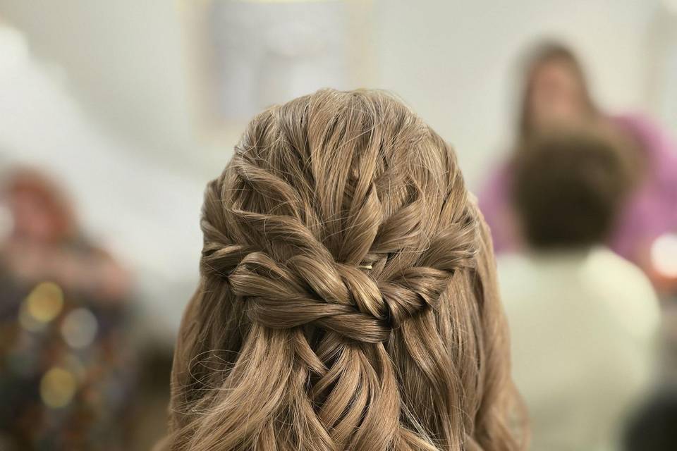 Braided half up half down