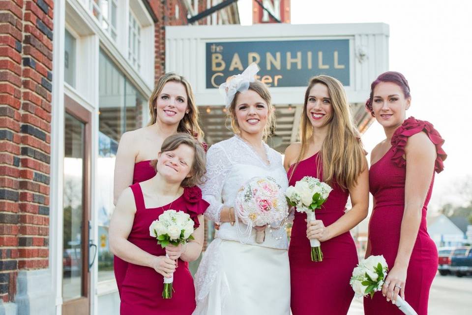 Stunning bride & bridesmaids