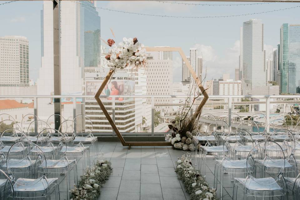 Ceremony Arch with a View